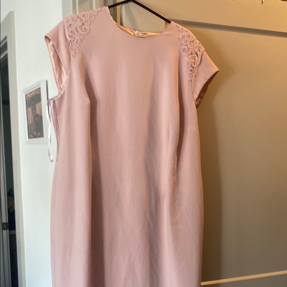 Elegant Pink Embroidered Dress